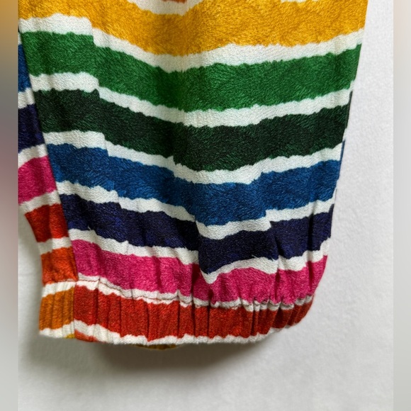 Farm Rio Anthropologie Rainbow Boho Freespirit Joggers High Waist Crop Pant Sz M - Picture 7 of 15